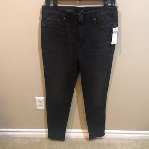 NWT Lauren Ralph Lauren Black Wash Stretch High Rise Ankle Jeans-Size 29/8
